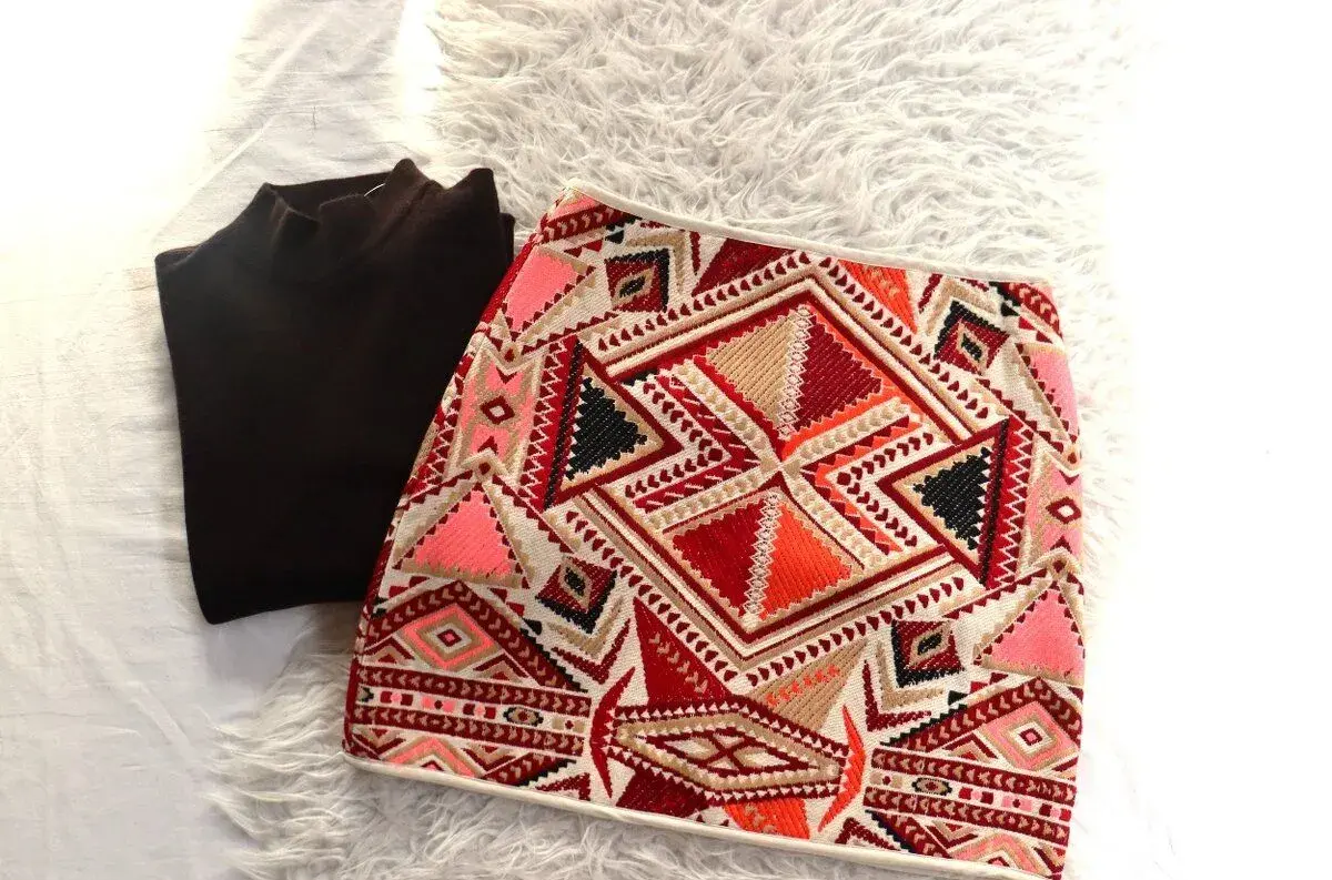 teplá designová sukně se zateplením