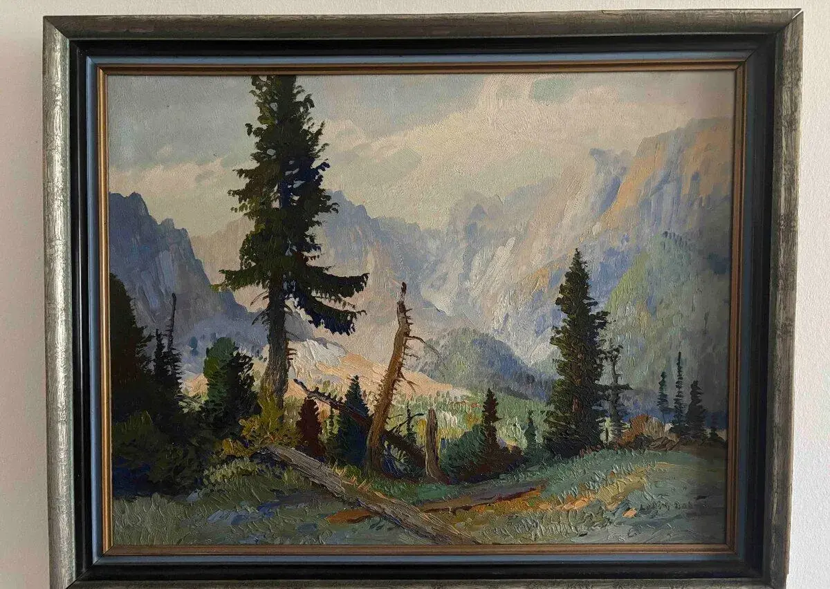 obraz Ludva Dobeš, Vysoké Tatry, olej 57x72