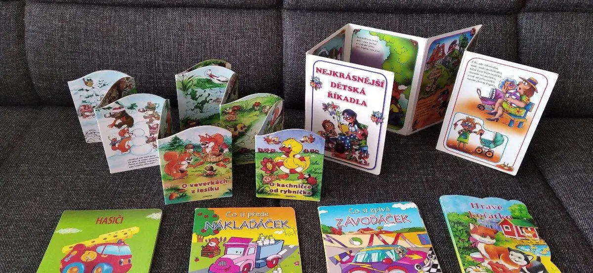 Knížky dětské, říkadla, se zvuk