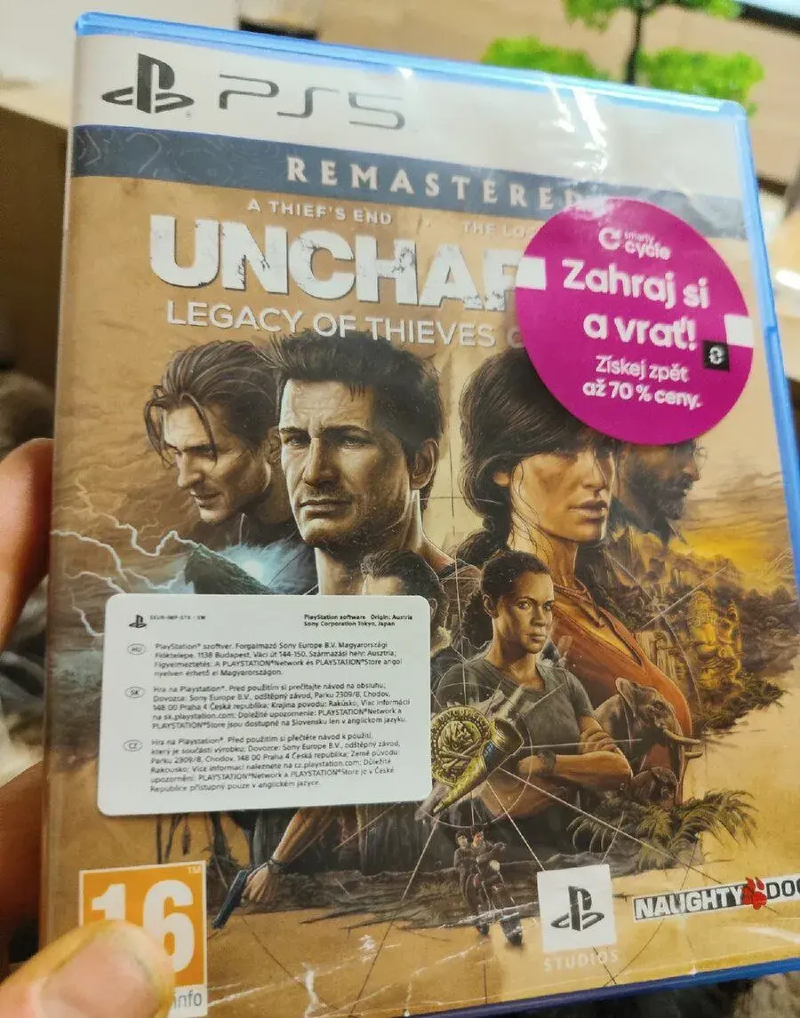 PS5 hry(Uncharted,Tintin,Rudolph)