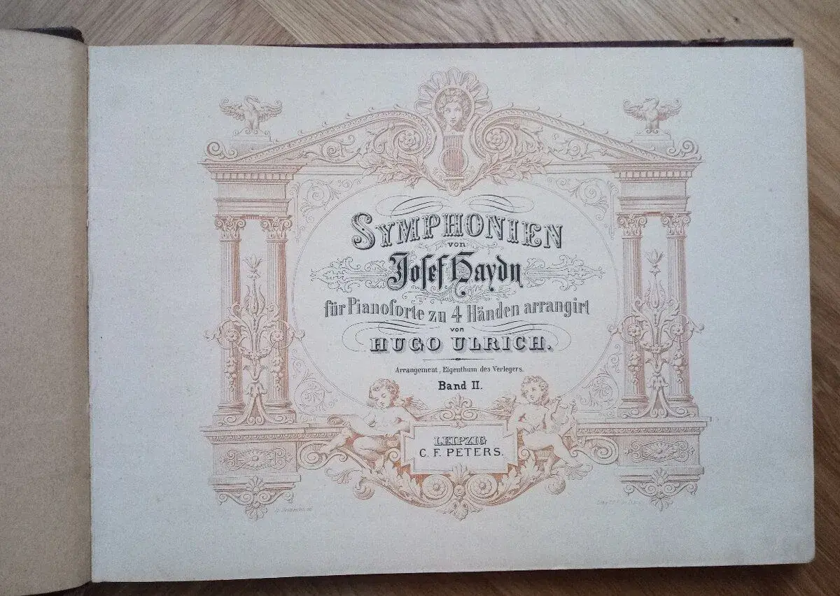 Vintage klavírní noty - Joseph Haydn: 7. symfonie