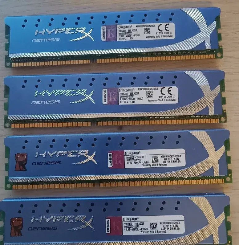 Kingston HyperX DDR3 16GB 1600MHz CL9 (4x 4GB), 2x KHX1600C9