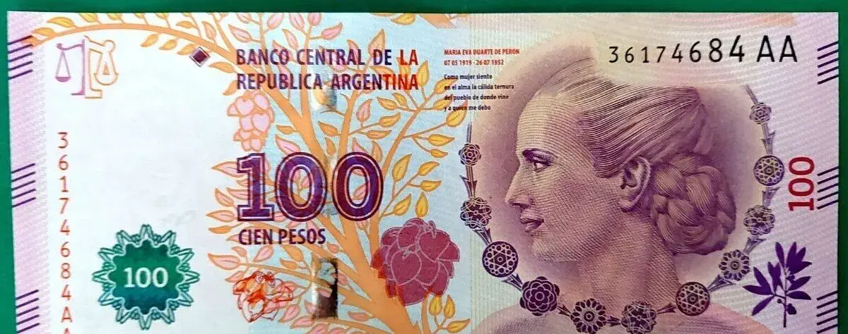 BANKOVKA 100 PESOS EVA PERON ( EVITA) 2012, ARGENTINA,UNC