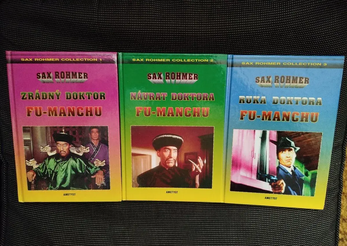 Sax Rohmer – Doktor Fu-Manchu –kompletní trilogie, jako nové