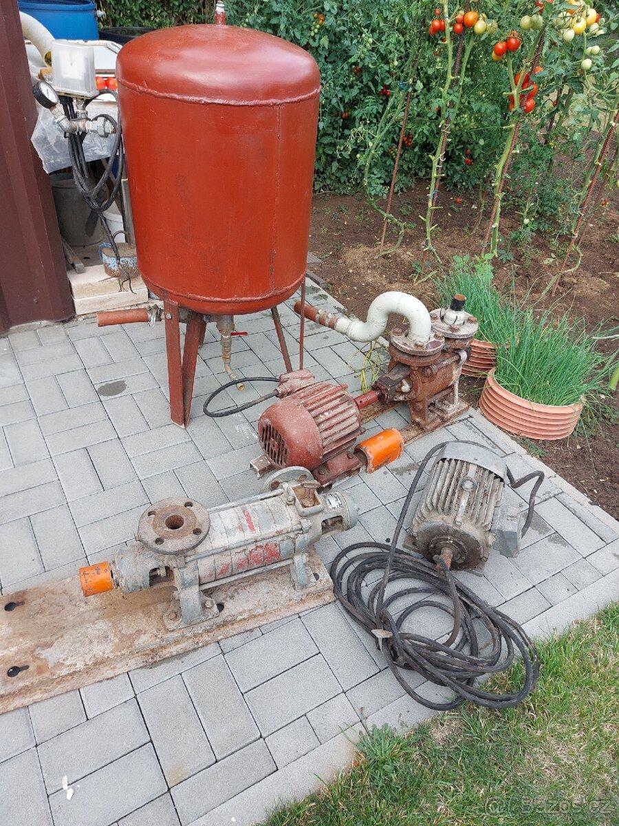 Vodárna, čerpadla, motory