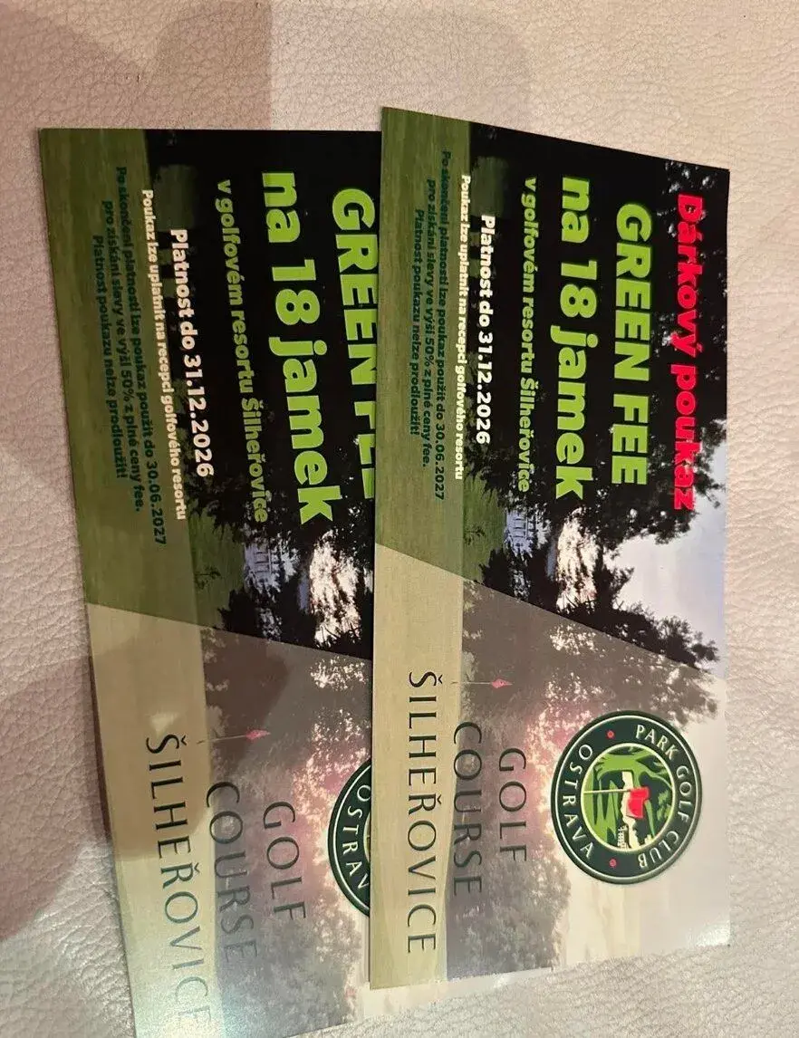 Golf voucher green fee Šilheřovice 1x18 jamek