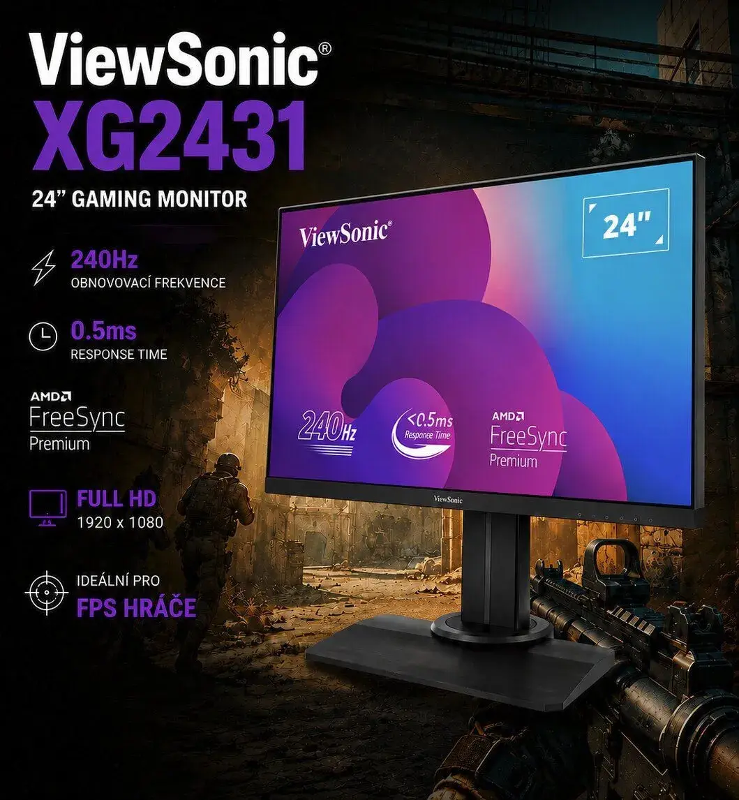 ViewSonic XG2431 – 24" / 240 Hz / 0,5 ms
