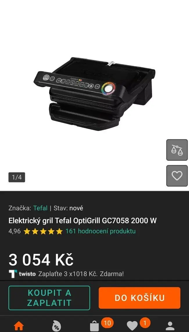 Tefal OptiGrill plus, chytrý gril