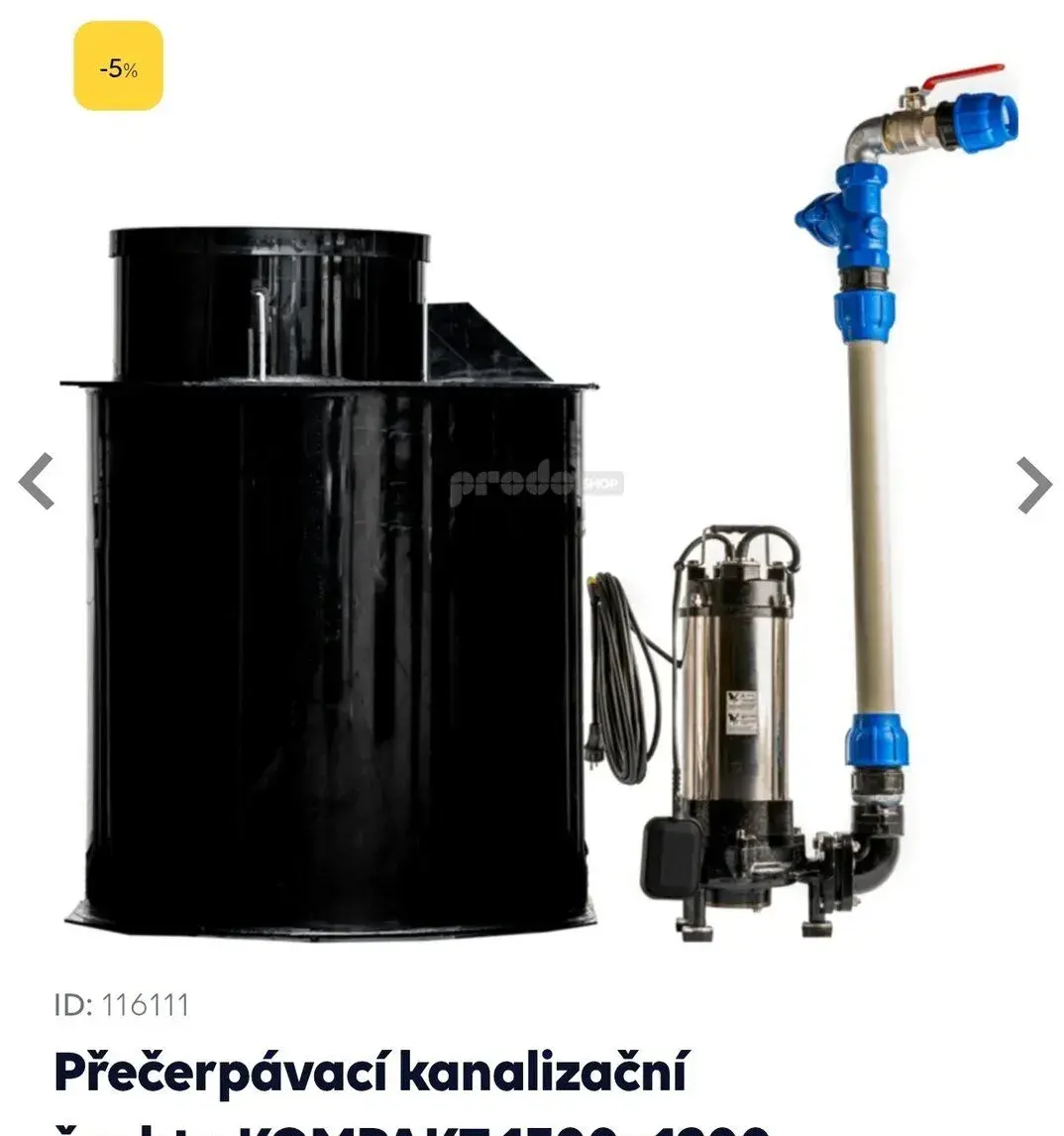 Přečerpávací kanalizační šachta 1300×1200 – nová, nepoužitá
