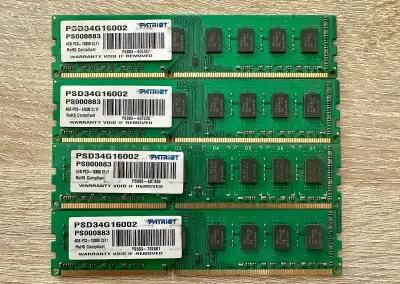 Paměti DDR3 4x4GB, 16GB Patriot