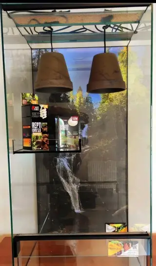 Terárium nové pro chameleona s odpočivadlem, sila skla 5 mm,