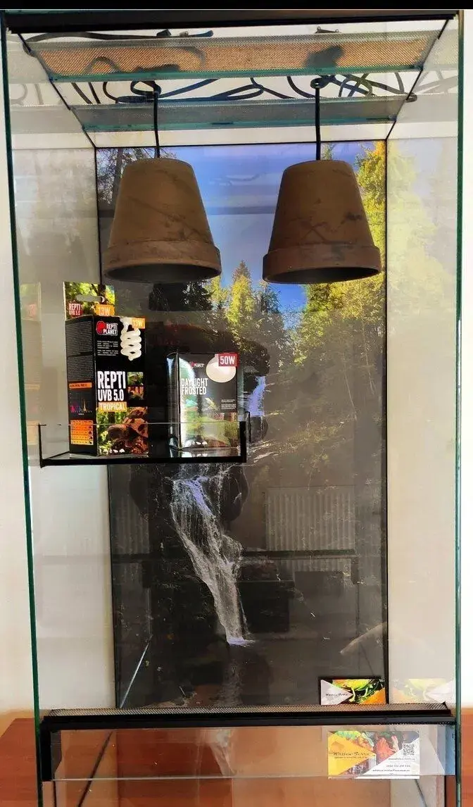 Terárium nové pro chameleona s odpočivadlem, sila skla 5 mm,