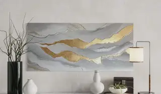 3D reliéfní obraz – moderní design (70 × 140 cm)