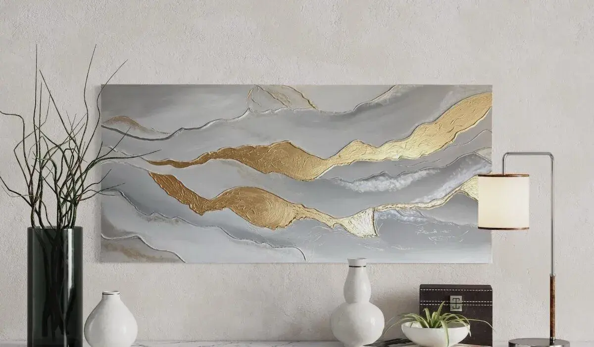 3D reliéfní obraz – moderní design (70 × 140 cm)