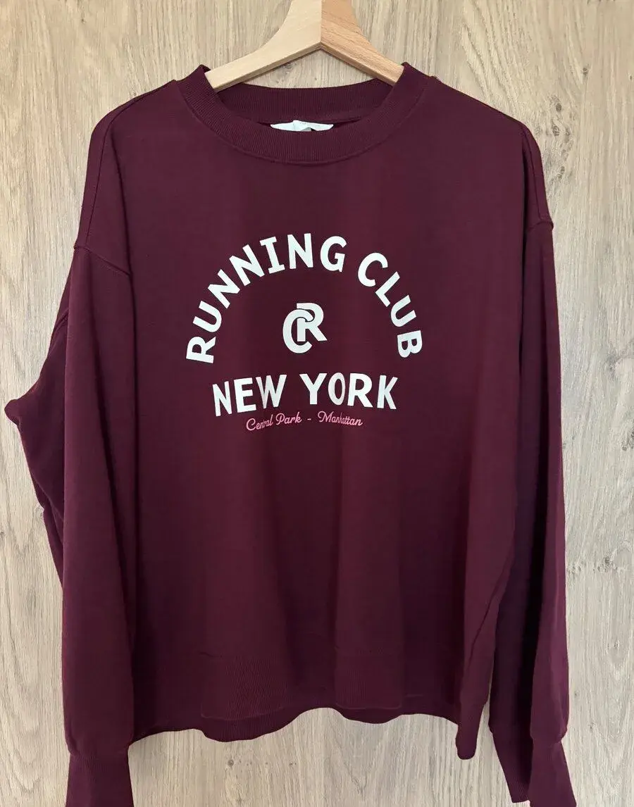 Dámská mikina H&M Running Club – vínová, vel. M