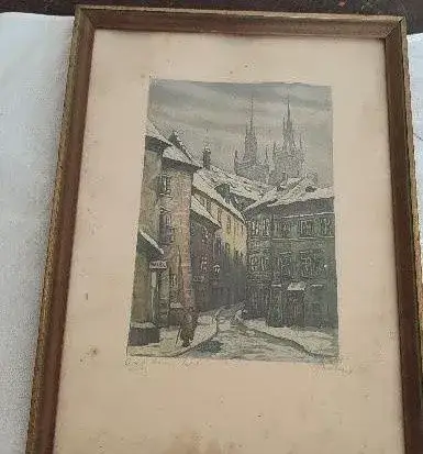 Grafika z cyklu Praha matka měst, Václav Souček,Josef Meyer