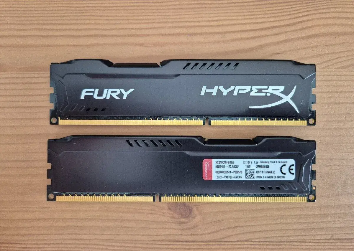 Kingston HyperX Fury Black 8 GB (2×4 GB) DDR3 1866 MHz