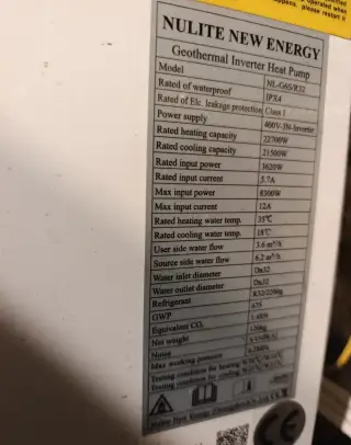 Tepelné čerpadlo NULITE NEW ENERGY NL G6S/R32
