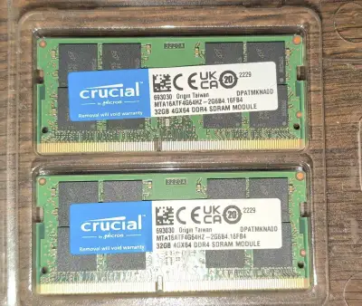 64GB KIT (2x 32GB) - DDR4 SODIMM -2666, 1.2V CL19