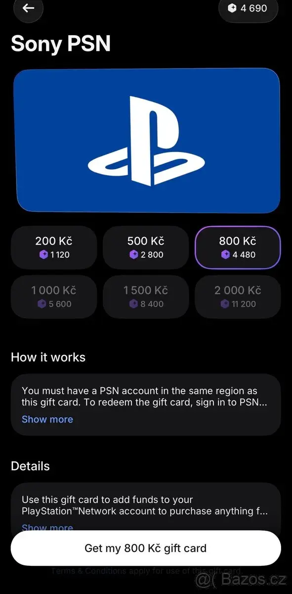 Karty - PS, Xbox, Roblox