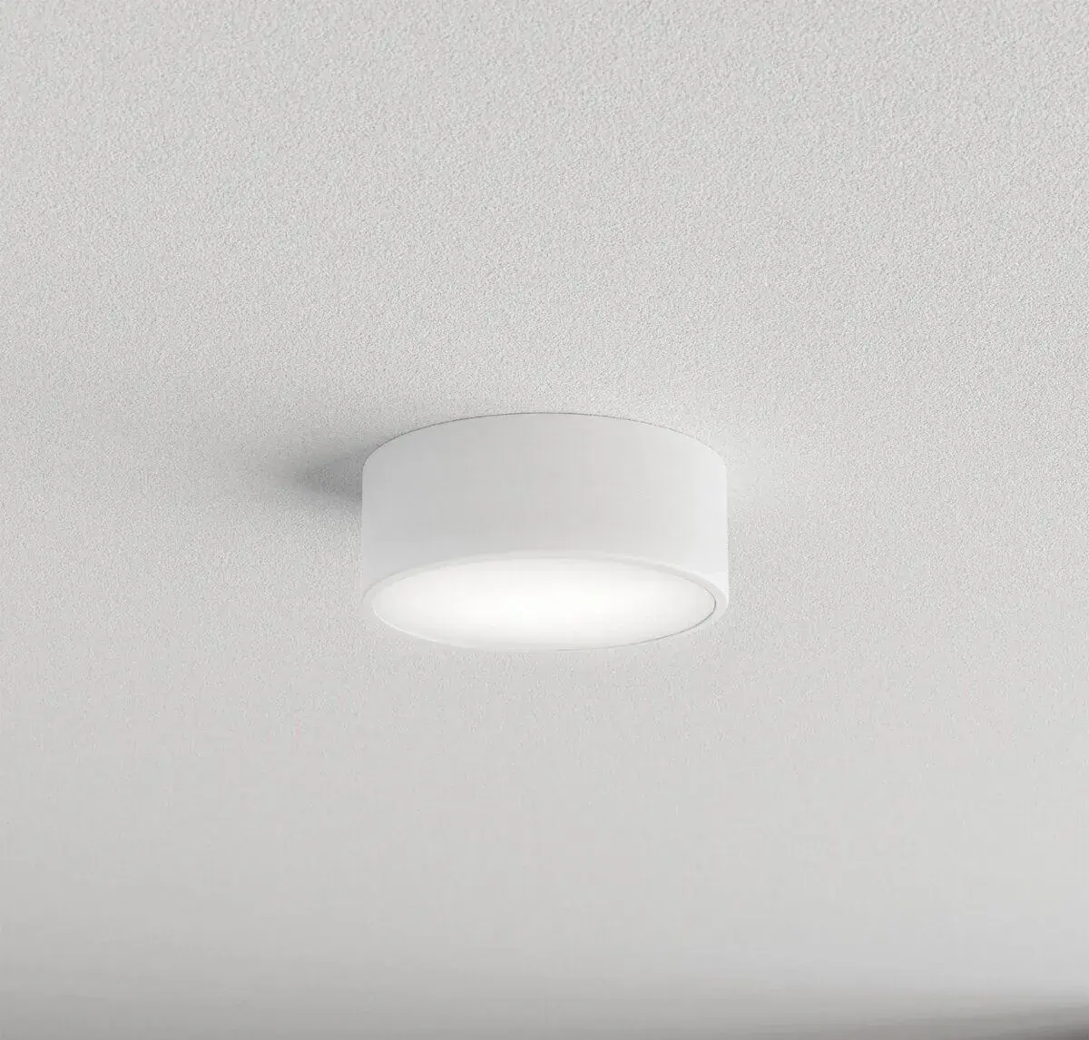 Stropní světlo Cleo, Ø 20 cm, IP20, bílá, kov, E27