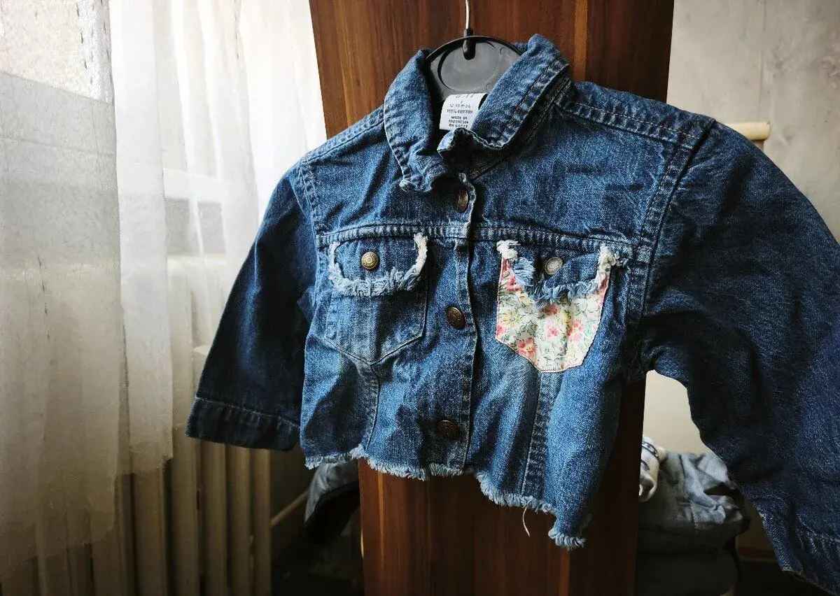 Baby džínová bundička GAP pro holčičku 12-18 měsíců
