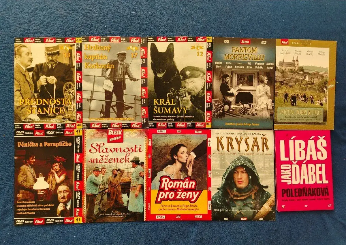 Filmy Česky 10-kusu DVD