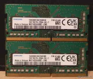 DDR4 SO-DIMM 16GB 2666 a 3200MHz do notebooku