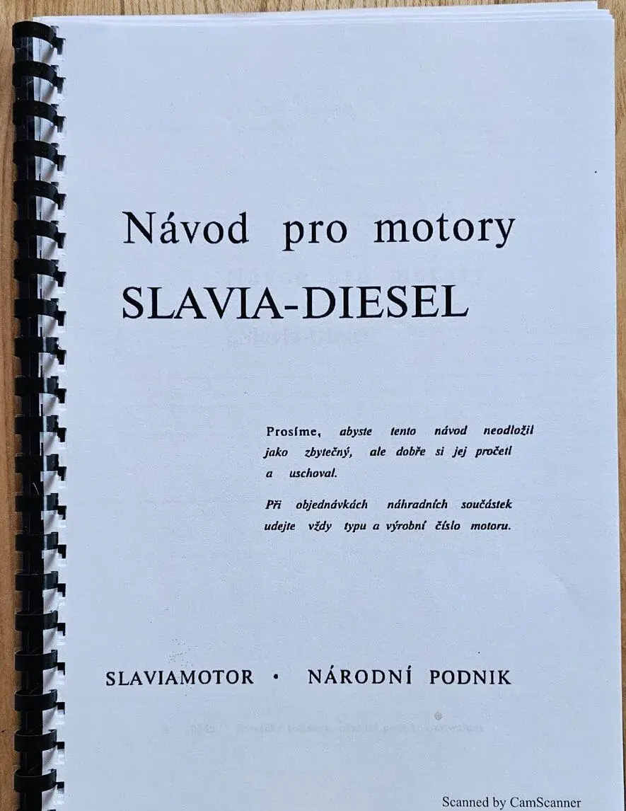Návod pro motory SLÁVIA - DIESEL