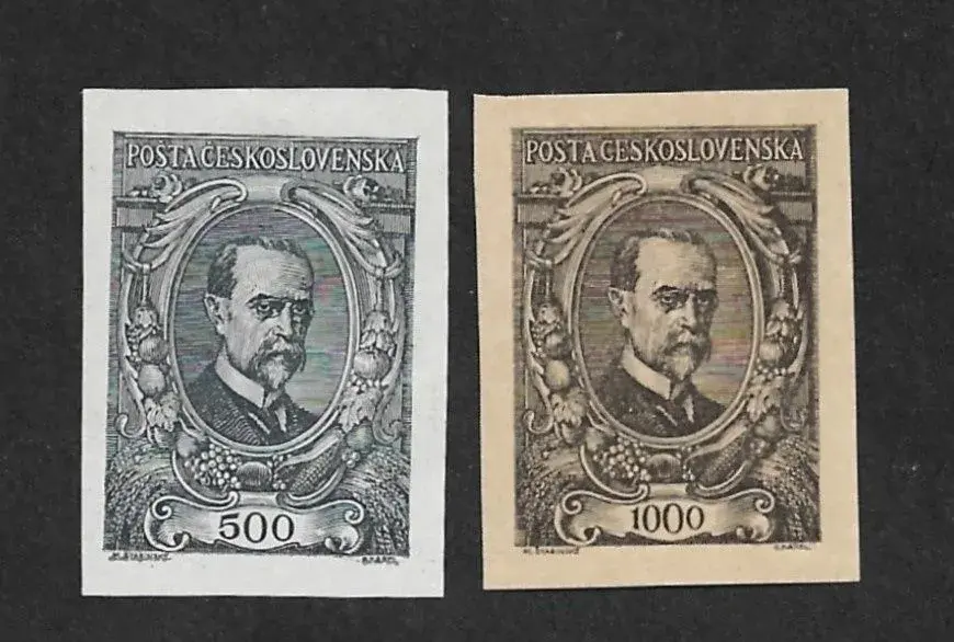 Československo 1920 pof 141N-142N T.G.Masaryk nezoubkované
