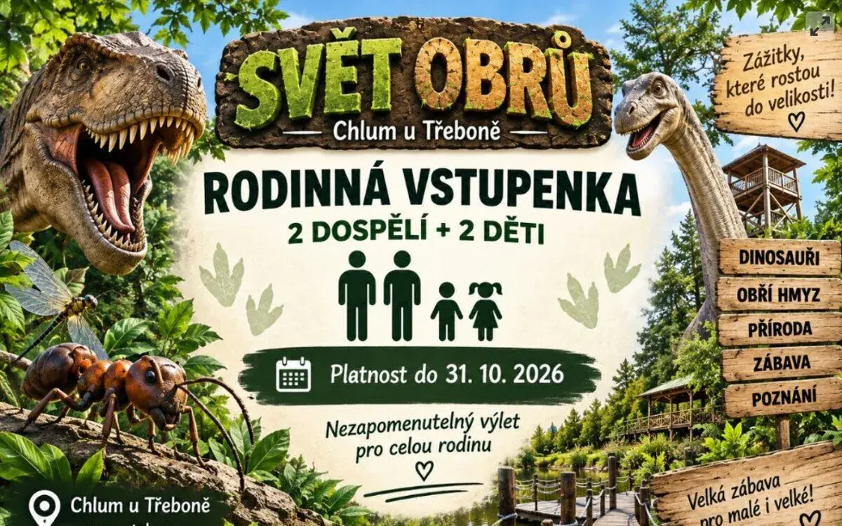 Svět obrů 2+2 vstupenka