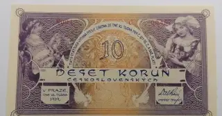 Nevydaný návrh 10 koruna 1919/2022 Ivančice Mucha STC UNC