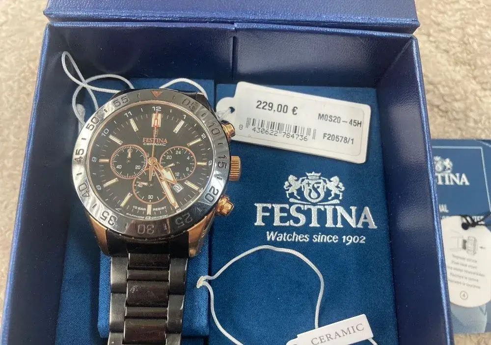 Hodinky Festina F20578/1 ceramic, safírové sklo