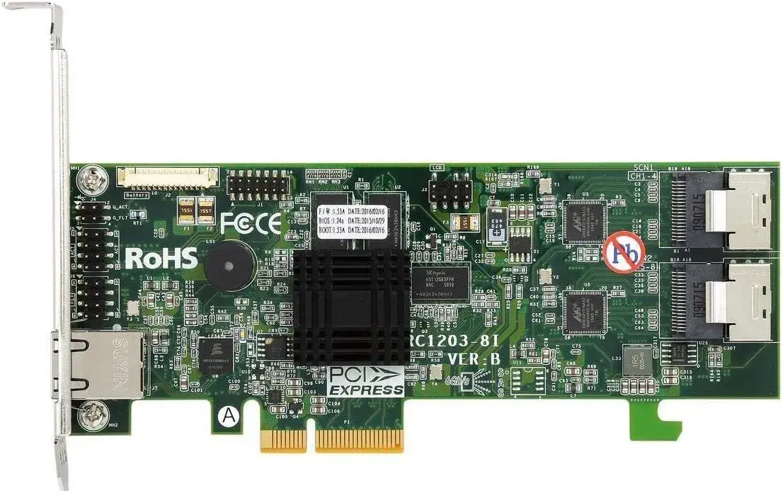Areca ARC-1203-8i – 8portový HW RAID řadič PCIe