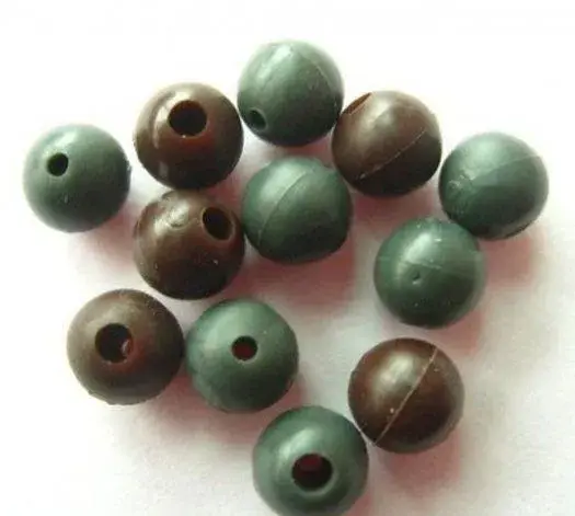 Gumové korálky zelené 6mm 10ks