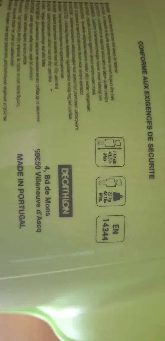 sedačka na kolo z Decathlonu, málo používaná