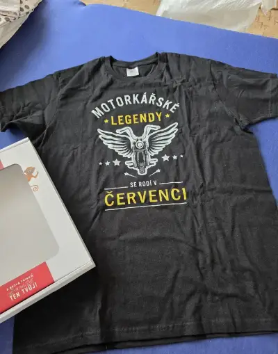 Pánské tričko L Motorkářské legendy se rodí
