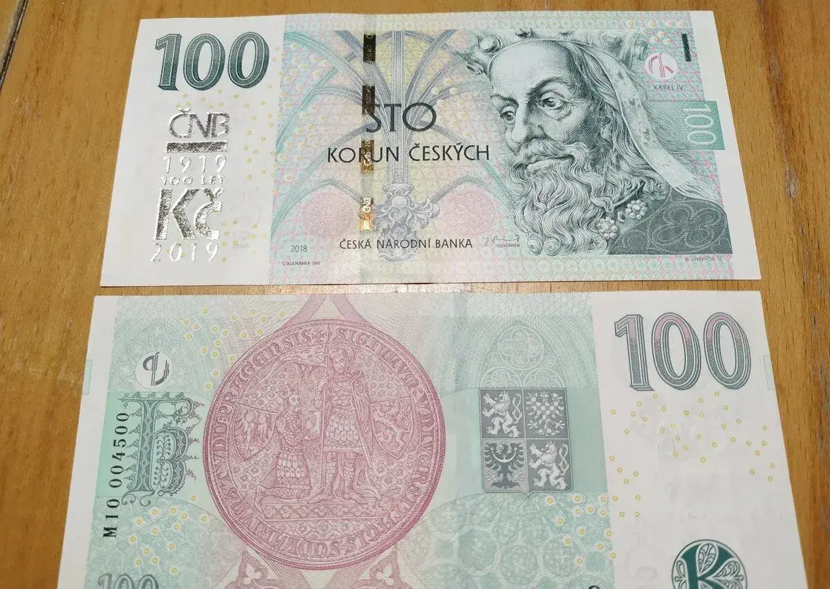3 ks 100 kč s přítiskem