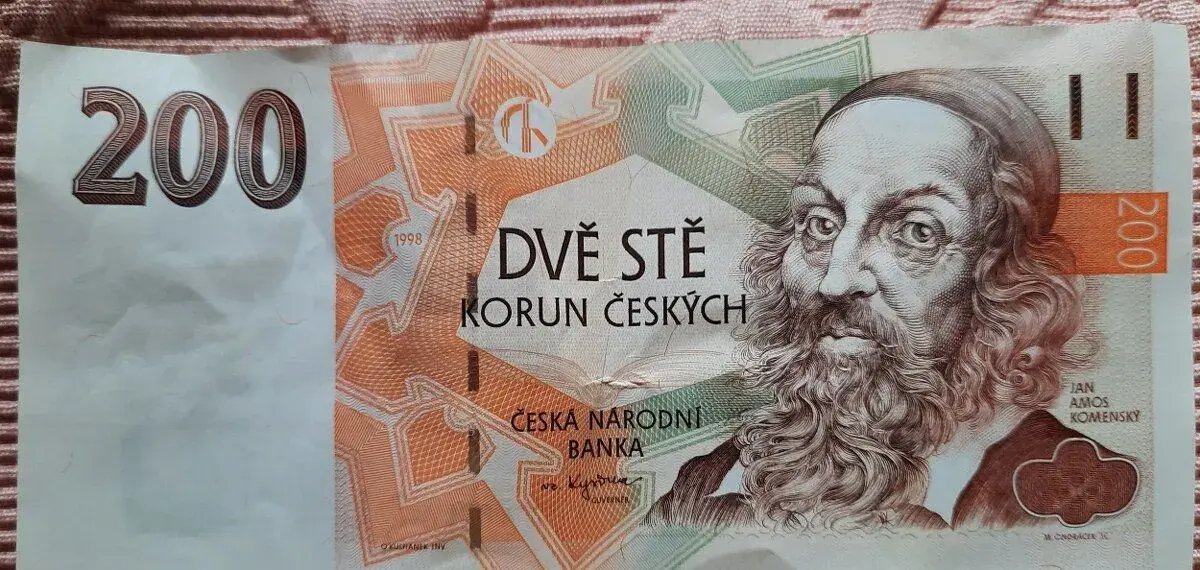 200 Kč bankovku, rok 1998, série F67