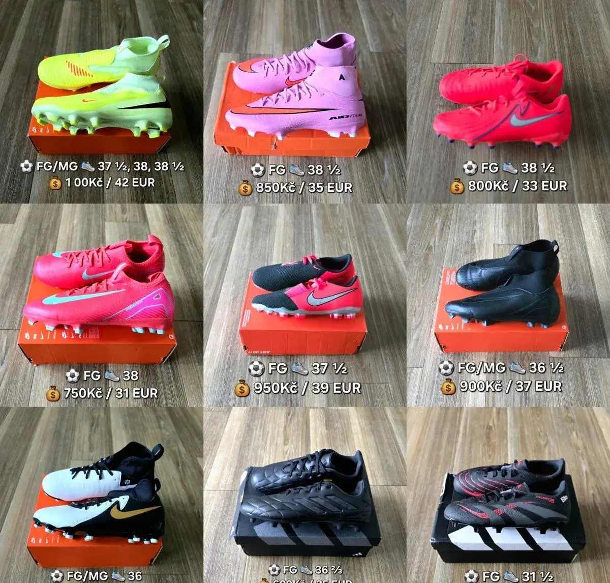 Dětské kopačky Nike, Adidas