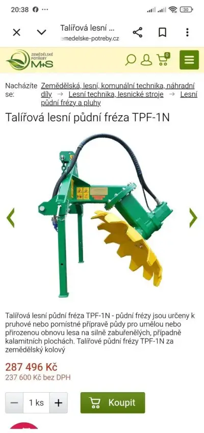 Půdní talířová fréza