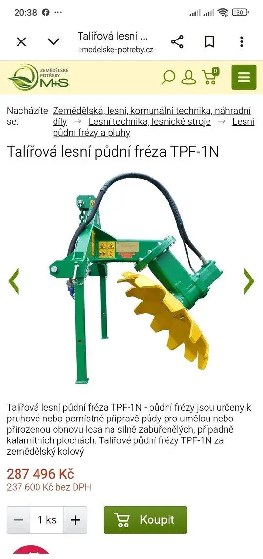 Půdní talířová fréza
