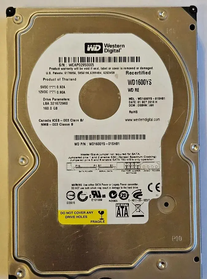 HDD Western Digital 160 GB 3,5"