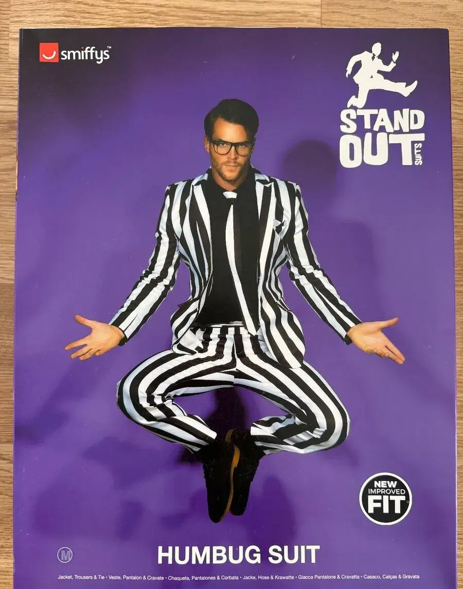 Pánský oblek Humbug (Smiffys) - kostým Beetlejuice, vel. M