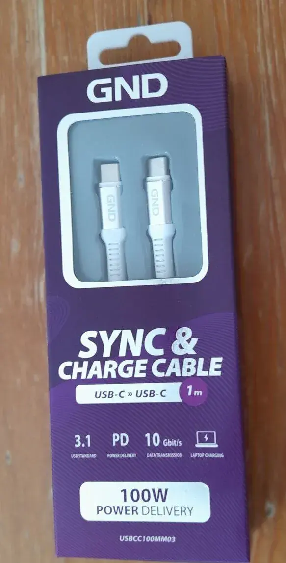 Kabel GND USB-C, 1 m, opletený