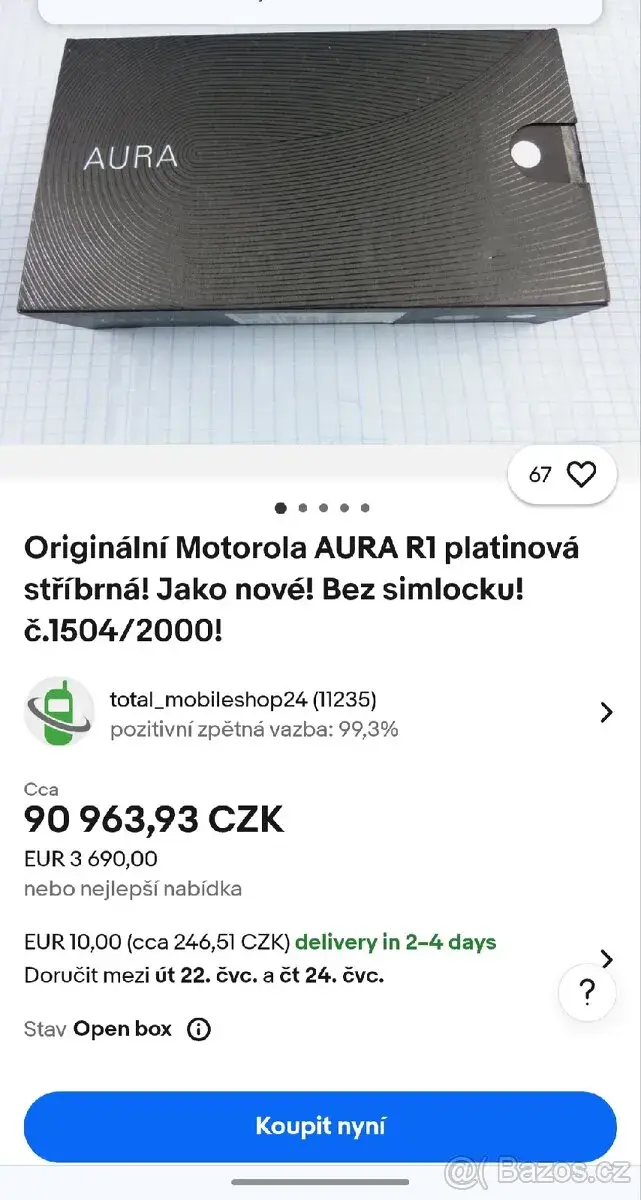 Motorola Aura R1 celkem 2000 kusů