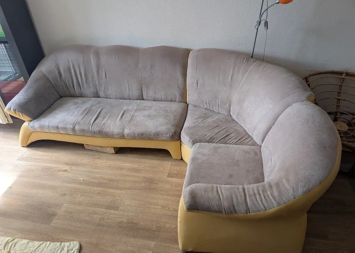 Daruji gauč, koženka + textil