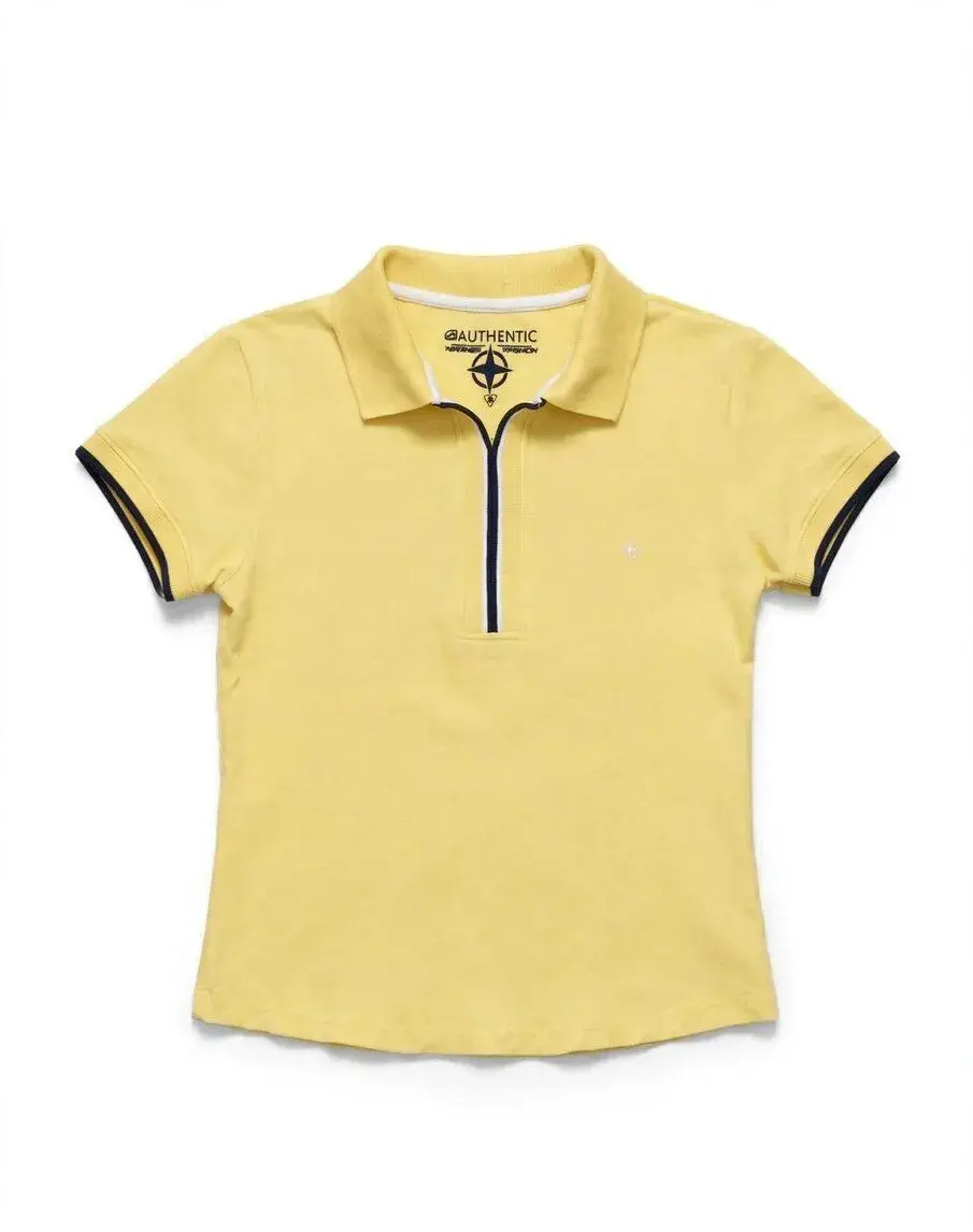 Dámské polo tričko Authentic žluté vel. M