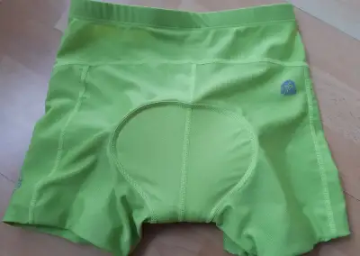 Dětské cyklošortky, vel. 158 , neonově zelené