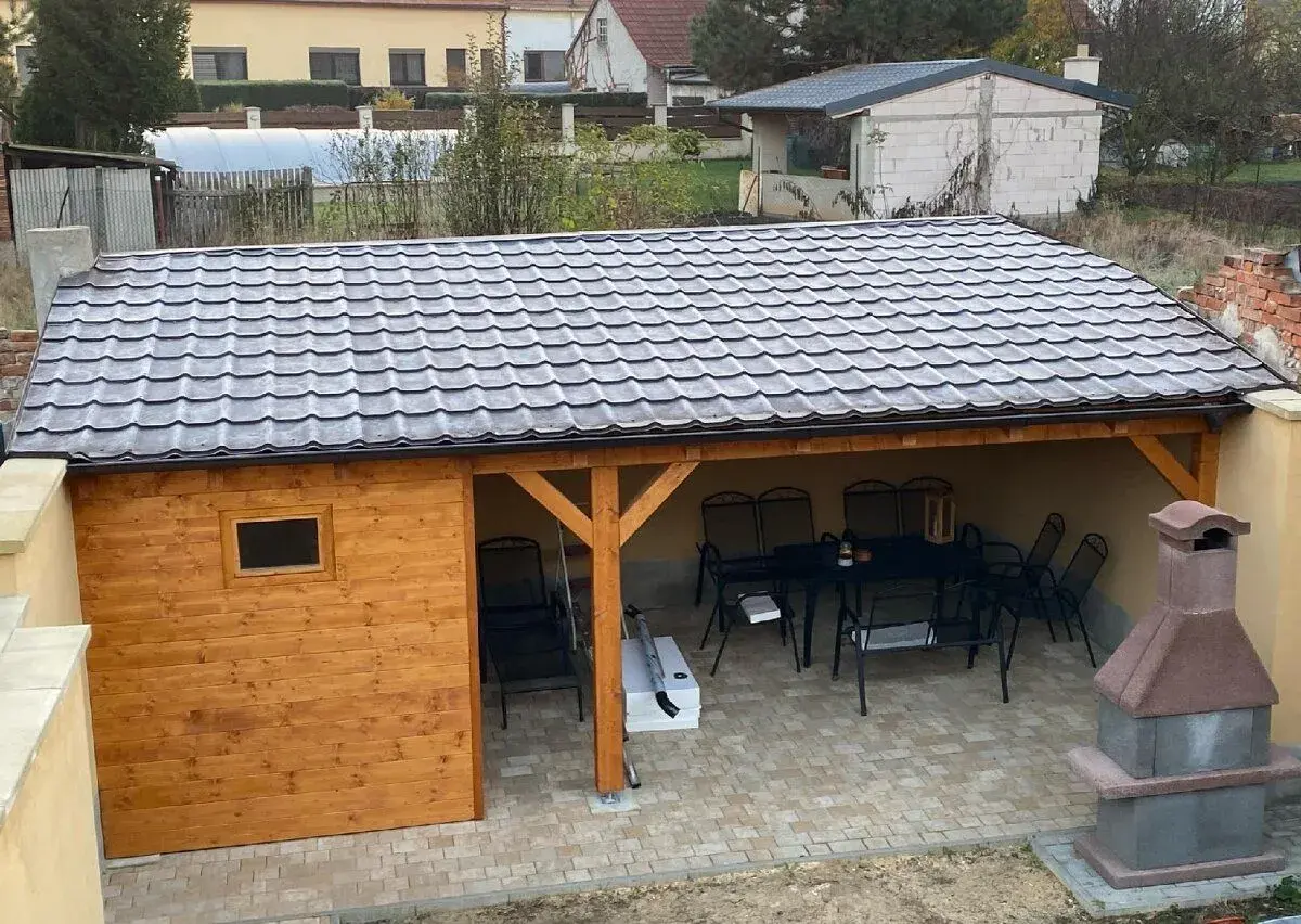Pergoly, chaty, dřevostavby, garážová stání, zahradní domky